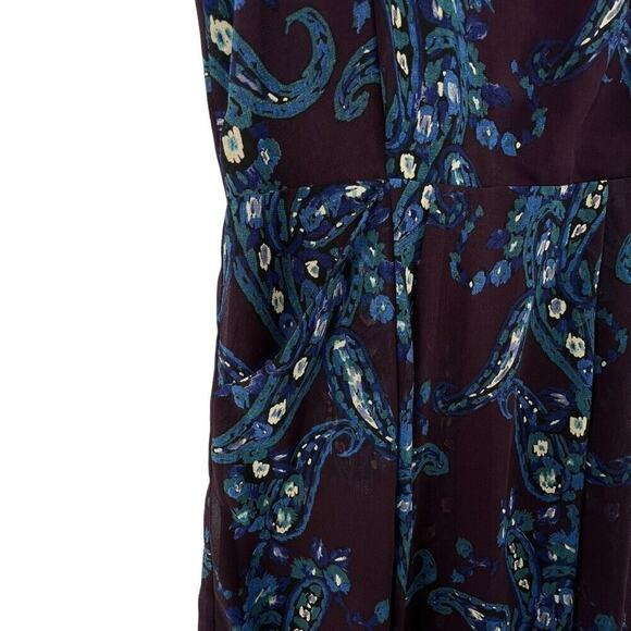 Cabi Size 8 Dress NEW Purple Paisley Treasure 3461 Pockets Midi - Picture 3 of 4